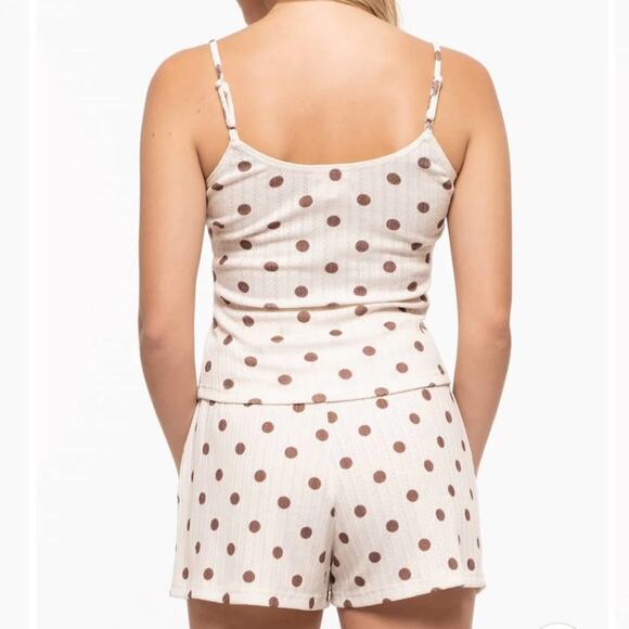 NWT Ivory Polka Dot Set Size Medium - Picture 2 of 6